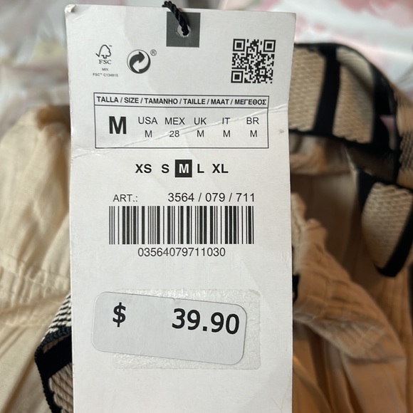 Cream crop top. Zara. New w/tags - Picture 5 of 5